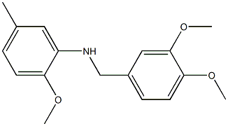 N-[(3,4-dimethoxyphenyl)methyl]-2-methoxy-5-methylaniline 구조식 이미지