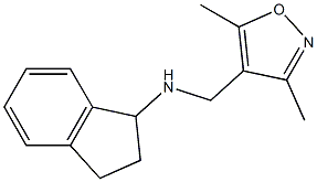 N-[(3,5-dimethyl-1,2-oxazol-4-yl)methyl]-2,3-dihydro-1H-inden-1-amine 구조식 이미지
