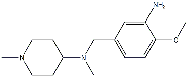 N-[(3-amino-4-methoxyphenyl)methyl]-N,1-dimethylpiperidin-4-amine 구조식 이미지