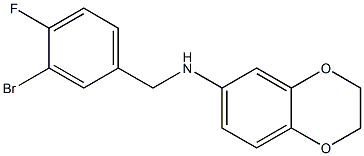 N-[(3-bromo-4-fluorophenyl)methyl]-2,3-dihydro-1,4-benzodioxin-6-amine 구조식 이미지