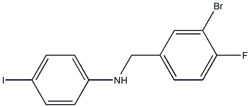 N-[(3-bromo-4-fluorophenyl)methyl]-4-iodoaniline 구조식 이미지