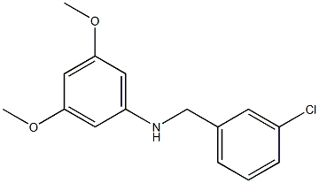 N-[(3-chlorophenyl)methyl]-3,5-dimethoxyaniline 구조식 이미지