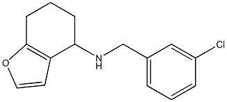 N-[(3-chlorophenyl)methyl]-4,5,6,7-tetrahydro-1-benzofuran-4-amine 구조식 이미지