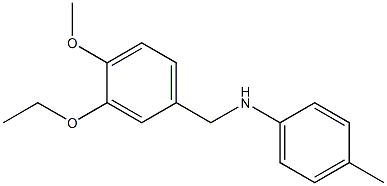 N-[(3-ethoxy-4-methoxyphenyl)methyl]-4-methylaniline 구조식 이미지