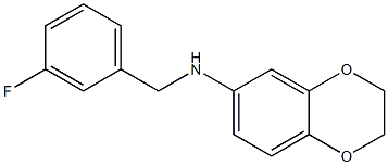 N-[(3-fluorophenyl)methyl]-2,3-dihydro-1,4-benzodioxin-6-amine 구조식 이미지