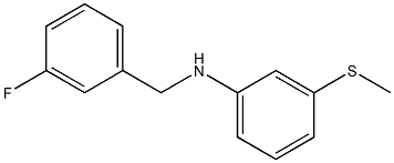 N-[(3-fluorophenyl)methyl]-3-(methylsulfanyl)aniline Structure
