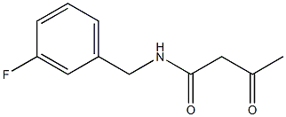 N-[(3-fluorophenyl)methyl]-3-oxobutanamide 구조식 이미지