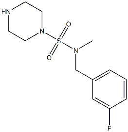 N-[(3-fluorophenyl)methyl]-N-methylpiperazine-1-sulfonamide Structure