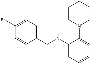 N-[(4-bromophenyl)methyl]-2-(piperidin-1-yl)aniline Structure