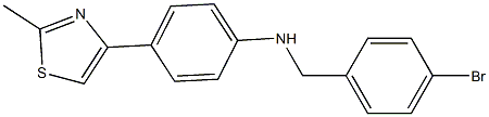 N-[(4-bromophenyl)methyl]-4-(2-methyl-1,3-thiazol-4-yl)aniline 구조식 이미지