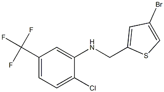 N-[(4-bromothiophen-2-yl)methyl]-2-chloro-5-(trifluoromethyl)aniline 구조식 이미지