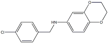 N-[(4-chlorophenyl)methyl]-2,3-dihydro-1,4-benzodioxin-6-amine 구조식 이미지