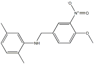 N-[(4-methoxy-3-nitrophenyl)methyl]-2,5-dimethylaniline 구조식 이미지