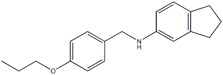 N-[(4-propoxyphenyl)methyl]-2,3-dihydro-1H-inden-5-amine 구조식 이미지