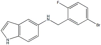 N-[(5-bromo-2-fluorophenyl)methyl]-1H-indol-5-amine 구조식 이미지