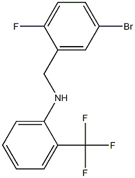 N-[(5-bromo-2-fluorophenyl)methyl]-2-(trifluoromethyl)aniline 구조식 이미지