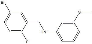 N-[(5-bromo-2-fluorophenyl)methyl]-3-(methylsulfanyl)aniline Structure