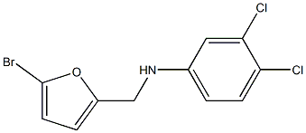 N-[(5-bromofuran-2-yl)methyl]-3,4-dichloroaniline Structure