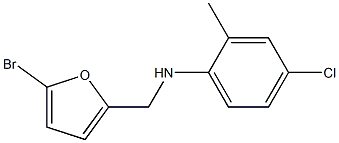 N-[(5-bromofuran-2-yl)methyl]-4-chloro-2-methylaniline 구조식 이미지