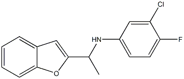 N-[1-(1-benzofuran-2-yl)ethyl]-3-chloro-4-fluoroaniline 구조식 이미지