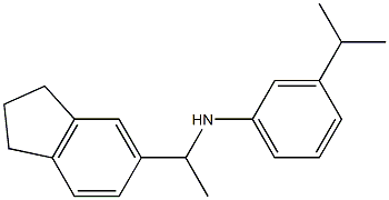 N-[1-(2,3-dihydro-1H-inden-5-yl)ethyl]-3-(propan-2-yl)aniline Structure