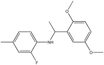 N-[1-(2,5-dimethoxyphenyl)ethyl]-2-fluoro-4-methylaniline 구조식 이미지