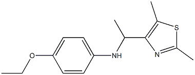 N-[1-(2,5-dimethyl-1,3-thiazol-4-yl)ethyl]-4-ethoxyaniline 구조식 이미지