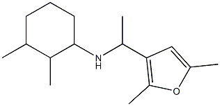 N-[1-(2,5-dimethylfuran-3-yl)ethyl]-2,3-dimethylcyclohexan-1-amine 구조식 이미지