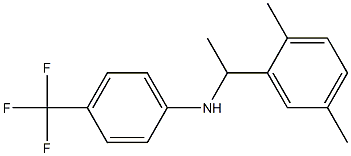 N-[1-(2,5-dimethylphenyl)ethyl]-4-(trifluoromethyl)aniline Structure