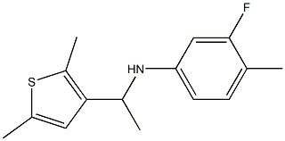 N-[1-(2,5-dimethylthiophen-3-yl)ethyl]-3-fluoro-4-methylaniline 구조식 이미지