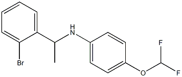 N-[1-(2-bromophenyl)ethyl]-4-(difluoromethoxy)aniline 구조식 이미지