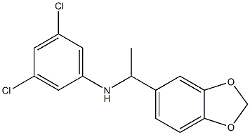 N-[1-(2H-1,3-benzodioxol-5-yl)ethyl]-3,5-dichloroaniline 구조식 이미지