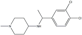 N-[1-(3,4-dichlorophenyl)ethyl]-1-methylpiperidin-4-amine 구조식 이미지