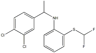 N-[1-(3,4-dichlorophenyl)ethyl]-2-[(difluoromethyl)sulfanyl]aniline Structure