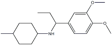 N-[1-(3,4-dimethoxyphenyl)propyl]-4-methylcyclohexan-1-amine 구조식 이미지