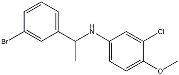 N-[1-(3-bromophenyl)ethyl]-3-chloro-4-methoxyaniline 구조식 이미지