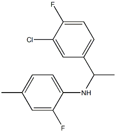 N-[1-(3-chloro-4-fluorophenyl)ethyl]-2-fluoro-4-methylaniline 구조식 이미지