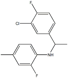 N-[1-(3-chloro-4-fluorophenyl)ethyl]-2-fluoro-4-methylaniline Structure