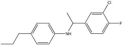 N-[1-(3-chloro-4-fluorophenyl)ethyl]-4-propylaniline 구조식 이미지