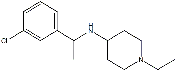 N-[1-(3-chlorophenyl)ethyl]-1-ethylpiperidin-4-amine Structure