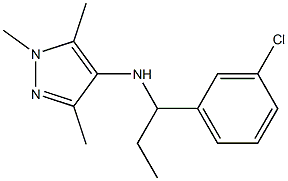 N-[1-(3-chlorophenyl)propyl]-1,3,5-trimethyl-1H-pyrazol-4-amine Structure