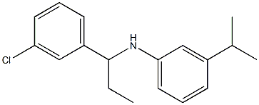 N-[1-(3-chlorophenyl)propyl]-3-(propan-2-yl)aniline Structure