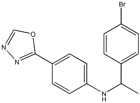 N-[1-(4-bromophenyl)ethyl]-4-(1,3,4-oxadiazol-2-yl)aniline 구조식 이미지