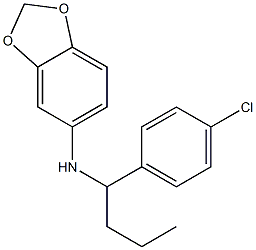 N-[1-(4-chlorophenyl)butyl]-2H-1,3-benzodioxol-5-amine 구조식 이미지