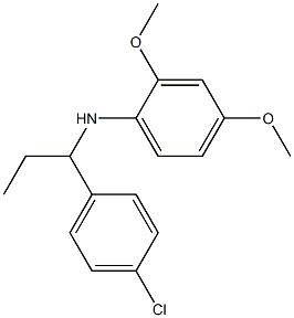 N-[1-(4-chlorophenyl)propyl]-2,4-dimethoxyaniline Structure