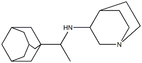 N-[1-(adamantan-1-yl)ethyl]-1-azabicyclo[2.2.2]octan-3-amine 구조식 이미지