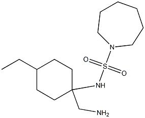 N-[1-(aminomethyl)-4-ethylcyclohexyl]azepane-1-sulfonamide Structure