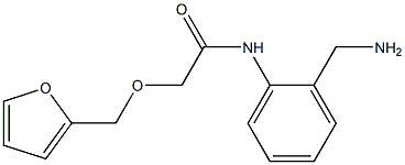 N-[2-(aminomethyl)phenyl]-2-(2-furylmethoxy)acetamide 구조식 이미지