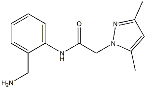 N-[2-(aminomethyl)phenyl]-2-(3,5-dimethyl-1H-pyrazol-1-yl)acetamide Structure
