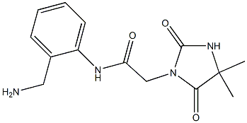 N-[2-(aminomethyl)phenyl]-2-(4,4-dimethyl-2,5-dioxoimidazolidin-1-yl)acetamide 구조식 이미지